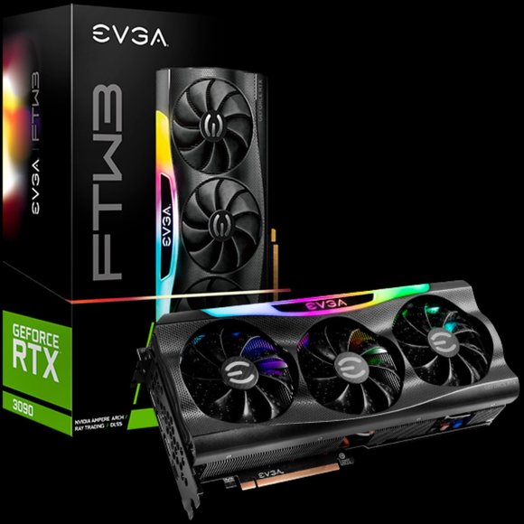 EVGA GeForce RTX 3090 FTW3 Ultra Gaming, 24GB GDDR6X, iCX3 Technology, ARGB LED, - Picture 1 of 4